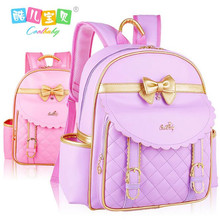 Hot buy students nylon + pu leather schoolbag girls backpack children is student backpack bag High quality travelling bag girl 2024 - buy cheap