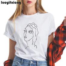 Camiseta con estampado de personajes para Mujer, Camiseta informal de manga corta para Mujer, Camiseta Hipster Harajuku, camisetas para Mujer 2024 - compra barato
