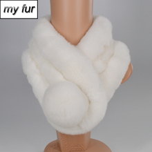 Russian Women Winter Knit Real Rex Rabbit Fur Scarf Female Warm Soft Rex Rabbit Fur Scarves Knitted 100% Natural Fur Ring Muffle 2024 - buy cheap