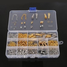 DIY Jewelry Findings Kit Bead Caps Earring Hook Lobster Clasp End Cap Jump Rings Crimp Beads Extension Chain for jewelry making 2024 - buy cheap