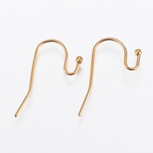 PandaHall 10pcs Vintage Golden Stainless Steel Ear Wire Hooks Earrings Women Jewelry Findings DIY Earring Making F60 2024 - buy cheap