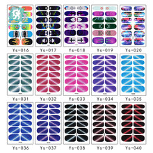 Wholesale Ys-10pcs Metallic Nail Foil Sticker Full Wraps Love flower, cat eye, spring series Self Adhesive Nail Foils Decals 2024 - buy cheap