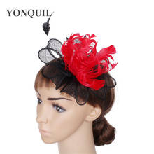 Elegant Women Sinamay Fascinator Accessories Good Bridal Wedding Hats High Quality Cocktail Hat Very Nice Millinery Hats SYF16 2024 - купить недорого