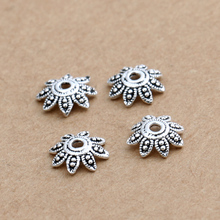 Vintage 925 Silver Beads Caps Jewelry Bead Cap Sterling Silver Jewelry Accessories DIY Engraved Bead Cap 2024 - buy cheap