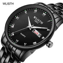 Relojes de pulsera de lujo para Hombre, luminosos, de acero inoxidable, con fecha de semana, Erkek Kol Saati 2024 - compra barato