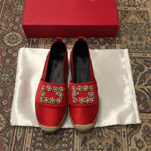 Joker-zapatos de lona con estampado de flores para mujer, zapatillas de lona de lujo a la moda, con botones de marca, zapatos planos para ocio, novedad 2024 - compra barato