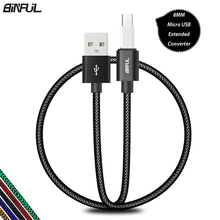25cm Short 2m/3m Long Micro USB Charger With Cable For Oukitel C8 Leagoo Kiicaa Power Blackview A30 BV6000 Phone Charging Cabel 2024 - buy cheap