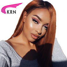 kRN Ombre Color Pre Plucked Lace Front Human Hair Wigs 130 Density Straight Remy Hair Glueless Brazilian Wigs With Baby Hair 2024 - buy cheap