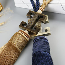 2Pcs/Pair Copper Plating Curtain Tiebacks Long Tassel Hanging Belt Ball Ropes Brush Straps Curtain Accessories Tie Tape Back 2024 - buy cheap