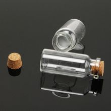 10pcs/lot Empty Mini Clear Glass Bubble Bottle Message Vial With Cork Stopper 55mm Height -10022556 2024 - buy cheap