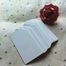 4.5 * 9 cm Square blank white cardboard tags jewelry price tags label card tags with Hemp rope 300 pcs/lot 2024 - buy cheap