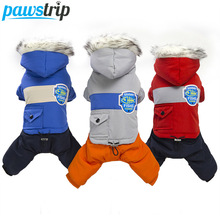 pawstrip Soft Winter Dog Clothes Puppy Jumpsuit Clothing Warm Dog Coat With Hood Fur Collar Pet Apparel Winter Dog Outfits S-XXL 2024 - buy cheap