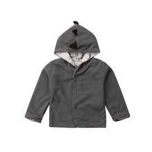 Autumn Winter  Dinosaur Baby Kids Boy Girl Cotton Fleece Front Open Jacket Coat 2024 - buy cheap