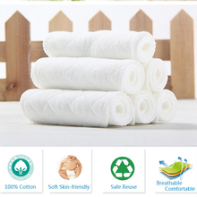 Fraldas de bebê de microfibra, fraldas reutilizáveis laváveis e de algodão com 3 camadas de absorção, 20 peças 2024 - compre barato