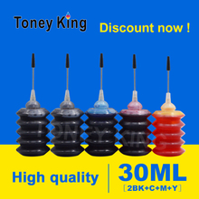 Toney King 5 PCS 30ml Printer Ink Refill Dye Ink kit BK C M Y For HP for Canon for Brother for Epson Printers inkt Cartridges 2024 - buy cheap