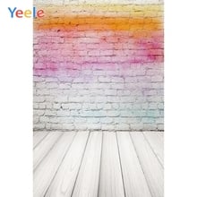 Yeele Brick Wall Wooden Board Rainbow Colors Gradient Photography Backgrounds Customized Photographic Backdrops for Photo Studio 2024 - buy cheap