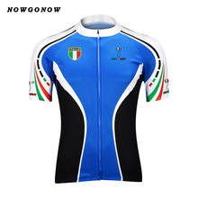 2017 cycling jersey men blue italy pro team clothing bike wear NOWGONOW tops road mountain Triathlon summer Maillot Ciclismo 2024 - buy cheap
