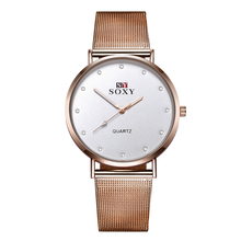 2020 New Hot Sell Brand SOXY Rose Gold Wrist Watch Simple Style Women Quartz Watches Fashion Rhinestone Designer Ladies Watch 2024 - buy cheap