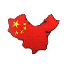 Brazalete bordado 3D con mapa de China, Logo del ejército chino, insignia de moral militar, ropa, mochila, sombrero, parche para deportes al aire libre 2024 - compra barato