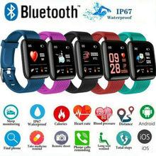 Reloj inteligente con Bluetooth, pulsera con rastreador de actividad física, Monitor de ritmo cardíaco y presión arterial, podómetro, 2019 2024 - compra barato