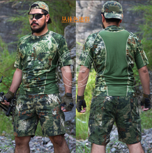 Mens Camouflage Short-sleeved T-shirt Sweat Absorption & Flash Drying Outdoors Hunting Breathable Army Tactical Combat Clothes 2024 - buy cheap
