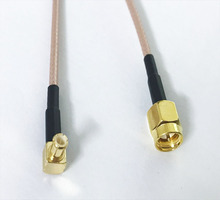 10pcs/lot RF coaxial cable SMA male to MCX male right angle RG316 20cm 2024 - buy cheap