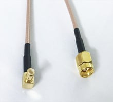 Cabo coaxial rf 10 embutido macho para mcx macho ângulo reto rg316 20cm 2024 - compre barato