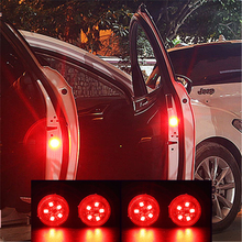 Lâmpada estroboscópica de segurança para porta de carro, 4 lâmpadas de sinalização led para porta de carro, lâmpadas decorativas de segurança para luz acessórios 2024 - compre barato