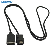 LEEWA 5pcs Car Audio Radio USB to Mini USB Port Switch Cable Adapter for Nissan X-Trail Tenna Bluebird Sylphy #5661 2024 - buy cheap