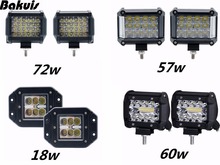 Barra de luz led offroad de 4.7 polegadas, holofote de 12v para jeep atv, uaz, suv 4wd, 4x4, caminhão, trator, luz de trabalho, 1 peça/2 peças 2024 - compre barato