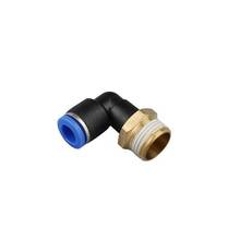 PL6-03 Plastic Pneumatic Blue Air Quick Connector Elbow Element 6mm to 3/8'' BSP Male Thread Push L Type Pipe Fitting Parts 2024 - buy cheap
