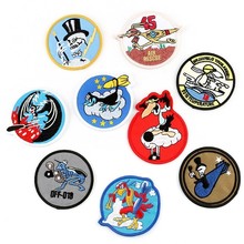 1 PCS Round Animal Skull Embroidery Patches for Clothing DIY Cartoon Stripes Appliques Clothes Stickers Iron on Forest Badges 2024 - buy cheap