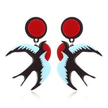 Beautiful workmanship Acrylic Bird Drop Statement Earrings Freedom Swallow Stand Out Fashion Jewelry 2024 - buy cheap