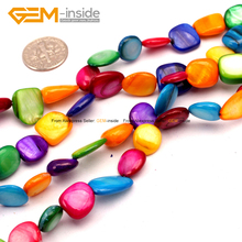 stone colorful Shell Beads For Jewelry Making strand 15inch Simi-precious Gem stone bead for bracelet Necklace Making DIY10x11mm 2024 - buy cheap
