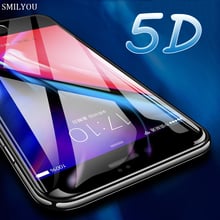 SMILYOU Protective Glass on the For iPhone 6 6S Plus Tempered Screen Protector 5D Curved Edge Glass For iPhone 8 7 Plus X Film 2024 - buy cheap