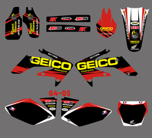 New Style TEAM GRAPHICS BACKGROUNDS DECALS STICKERS Kits For Honda CRF250 CRF250R CRF 250 250R 2004 2005 2006 2007 2008 2009 2024 - buy cheap