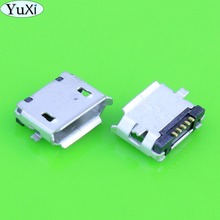 YuXi 30pcs/lot Micro USB socket 5pin SMD Pin Short needle 5pin SMD Copper shell Data port Charging port Mini usb connector 5 Pin 2024 - buy cheap