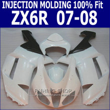 White For Kawasaki Ninja Fairing kit zx6r 2007 2008 07 08 Injection Fairings S07 2024 - buy cheap