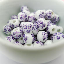 Miçangas de cerâmica jingdezhen 8 #100pcs, contas para fabricação de joias 8mm # a408a 2024 - compre barato