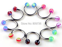 Wholesale 10pcs Chic Horseshoe Circular Bar EarRings Labrets Lip Rings Eyebrow ring barbell 18G piercing body jewelry Cheap 2024 - buy cheap