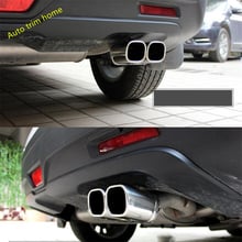 Lapetus Exterior Kit Rear Tail Throat Decoration Exhaust Pipe Cover Trim Fit For Suzuki Sx4 s-cross 2014 - 2020 Stainless Steel  2024 - buy cheap