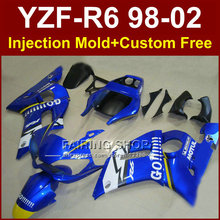 Carenagem para yamaha, novo, personalizado, azul, para modelos yzf, r6, 98-02, yzf, r6, 1998, 1999, 2000, 2001, peças para carenagem, i7ed 2024 - compre barato