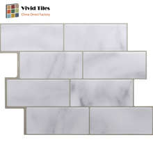 Vividtiles Self Adhesive Popular Resist to Heat and Humidity 3D Carrara White Peel and Stick Backsplash Wall Tiles - 1 Sheet 2024 - buy cheap