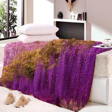 Purple Lavender Thin Velvet Plush Art Throw Blanket Travel Beach Towel Bedspread On Bed Sofa Home Textile Dropping Custom 2024 - buy cheap