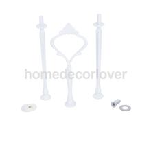 White 3 Tier Crown Cake Plate Stand Handle Fitting Party Dessert Fruit Server 2024 - buy cheap
