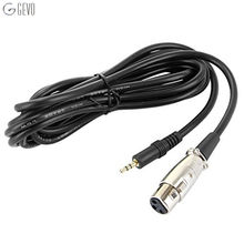 GEVO 3Pin Condenser Microphone Cable XLR Female to 3.5mm Jack Dynamic Microphone Audio Cable For Computer Wire Cord 2024 - buy cheap
