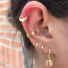 Hot New Jewelry Earrings Fashion Popular Personality Ear Hole Simple Ear Clip Women's Earrings Combination Set Wholesale 2024 - buy cheap