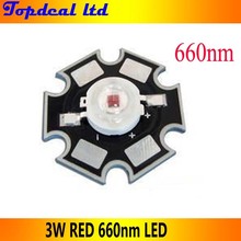 10pcs 3W High Power Red LED 660nm LED for Plant Light Grow Light with 20mm PCB base 2024 - buy cheap