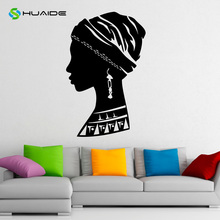 Africa African Girl Wall Decal Beauty Salon Vinyl Wall Sticker Bedroom Home Decor Wall Poster Art Murals Vinilos Paredes A113 2024 - buy cheap