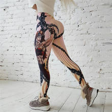 3D Printed Women Sports Leggings Push Up Gym Active Yoga Pants Elastic High Waist Knitted Workout Pants Running Sport Leggings 2024 - buy cheap